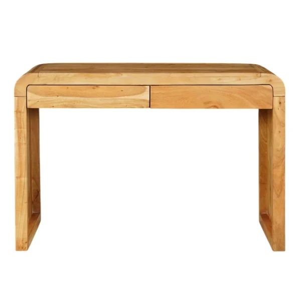 Arlow Console Table | 43" Wide Top | Handcrafted Natural Brown Acacia Wood | Dual Drawer Storage