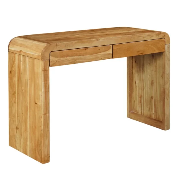 Arlow Console Table | 43" Wide Top | Handcrafted Natural Brown Acacia Wood | Dual Drawer Storage