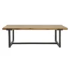Marlon 48" Coffee Table | Handmade Aluminum Cast Black Frame | Natural Brown Solid Mango Wood Top