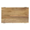 Marlon 48" Coffee Table | Handmade Aluminum Cast Black Frame | Natural Brown Solid Mango Wood Top