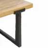 Marlon 48" Coffee Table | Handmade Aluminum Cast Black Frame | Natural Brown Solid Mango Wood Top