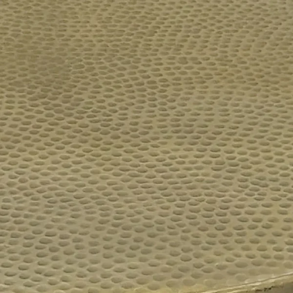 Arden Coffee Table | Round Hammered Metal Top | Mango Wood Base| Antique Brass