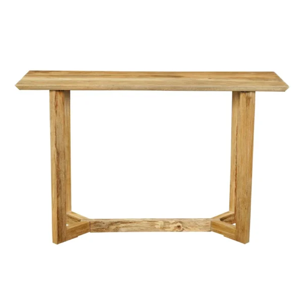 UPT-332347_1 Nina Console Table | 48" Rectangular Top | Open Frame with Trestle Base | Natural Brown Mango Wood
