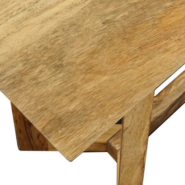 UPT-332347_4 Nina Console Table | 48" Rectangular Top | Open Frame with Trestle Base | Natural Brown Mango Wood