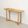 UPT-332347_7 Nina Console Table | 48" Rectangular Top | Open Frame with Trestle Base | Natural Brown Mango Wood