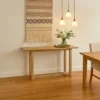 UPT-332347_8 Nina Console Table | 48" Rectangular Top | Open Frame with Trestle Base | Natural Brown Mango Wood
