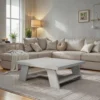 UPT-332349_10 Aya 40" Square Coffee Table | Biscotti White Mango Wood | Bold Angled Legs