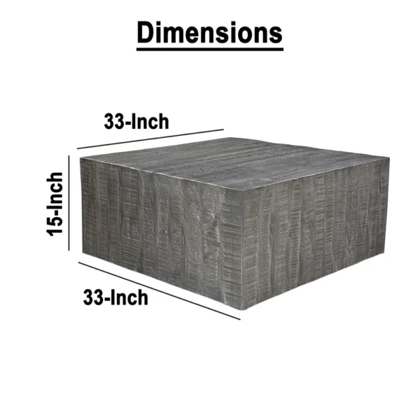 UPT-332351_5_b2f8d945-97dd-4f67-922e-8d6504457fa2 Rydan Coffee Table | 33 Inch Square Block Top | Sandblasted Gray Mango Wood