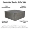 UPT-332351_6_ea434073-e0d6-4068-8f0f-467a9cf8db0c Rydan Coffee Table | 33 Inch Square Block Top | Sandblasted Gray Mango Wood