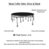 UPT-332450_6 Capri Coffee Table | 36 Inch Round Glass Top | Melting Drip Design | Silver