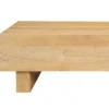 Elias Coffee Table | 42" Rectangular Top | Sandblasted Natural Brown Mango Wood | Wood Sustainably Harvested