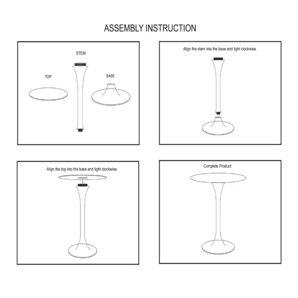 Mara Dining Table | 30 Inch Round White Genuine Marble Top | Black Metal Tulip Pedestal Base