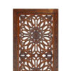 1003202669afddd94684c.jpeg Set of 2 Hand Carved Mango Wood Wall Panels: Burnt Brown Medallion Design