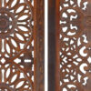 1003202669afdddb8399e.jpeg Set of 2 Hand Carved Mango Wood Wall Panels: Burnt Brown Medallion Design
