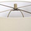 Table Lamp, Beige Linen Shade, Distressed Emerald Green Ceramic 28 Inch