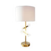 Limy 2pc Table Lamp Set, White Shade, Classic Gold Base, 20 Inch