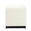 300620266a441eb1017d7.jpeg Lev Accent Ottoman, Square Cube SIlhouette with White Boucle 16 Inch