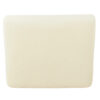 Zac Square Ottoman Footstool, Black, Cream Faux Sheepskin 19 Inch