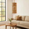 300620266a441eeb78b2a.jpeg Dero Pendant Chandelier, Natural Brown Cotton Rope Woven, 10 Inch
