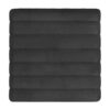 300620266a441f53417fa.jpeg Ada Footstool Ottoman, Channel Tufted Black Faux Leather, 19 Inch
