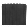 300620266a441f55774a5.jpeg Ada Footstool Ottoman, Channel Tufted Black Faux Leather, 19 Inch