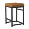 300620266a441f93adfb6.jpeg Toko Backless Counter Stool, Brown Faux Leather, Industrial Black