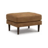 300620266a441fc1a097b.jpeg Tely Ottoman, Caramel Brown Faux Leather, Tapered Black Legs, 30 Inch