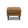 300620266a441fc6cb724.jpeg Tely Ottoman, Caramel Brown Faux Leather, Tapered Black Legs, 30 Inch