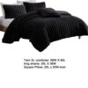 300620266a441fd7ccb7e.jpeg Sieno 3pc Twin XL Comforter Set, Shams, Black Faux Fur Micro Mink Back