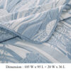 Doz 3pc King Size Coverlet Set, Coastal Matelasse, Tidal Blue, White