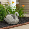 300620266a44204402310.jpeg Jina Planter with Swan Sculpted Details, Gray Terracotta 10 Inch