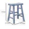 300620266a44210ccabb6.jpeg Rena Counter Stool Set of 2, Saddle Seat, Ocean Blue Mahogany Wood