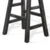 Rena Counter Stool Set of 2, Saddle Seat, Black Sand Mahogany Wood