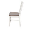 Dean Dining Chair Set of 2, Ladderback Design, White Mahogany Wood