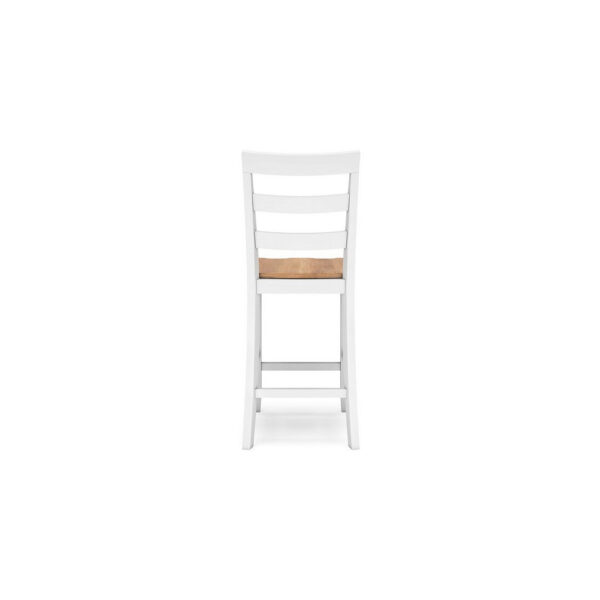 300620266a4421d92370f.jpeg Gasy Counter Chair Set of 2, 24 Inch White Brown Solid Mango Wood