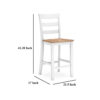 300620266a4421dd4e251.jpeg Gasy Counter Chair Set of 2, 24 Inch White Brown Solid Mango Wood