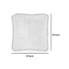 Wali Square Accent Throw Pillow, 20 Inch, Feather Fill Brown Polyester