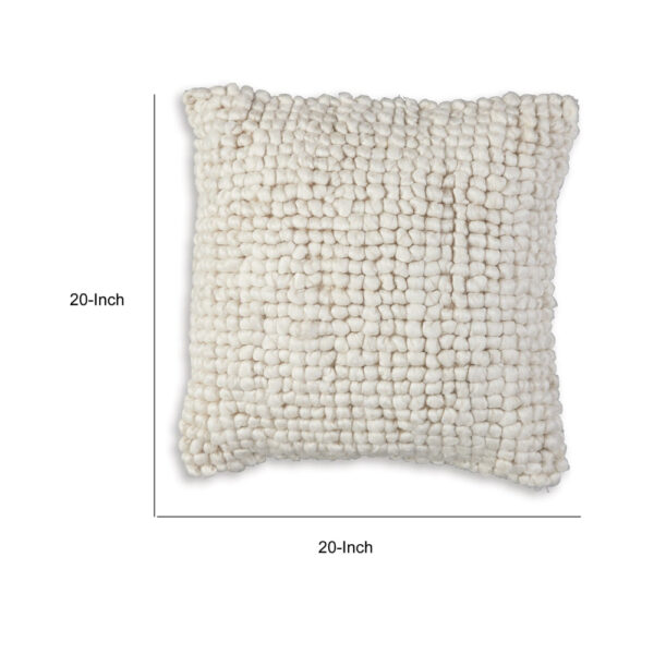 300620266a442273ce479.jpeg Throw Pillow Set of 4, 20 Inch, Modern Looped Design, Soft White Cotton