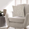 Lora 20 Inch Accent Pillow Set of 4, Textured Stripe Pattern, Ivory Gray