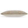 Anye 14 x 22 Lumbar Throw Pillow Set of 4, Handwoven Striped Tan Ivory Wool