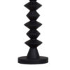 Ando Buffet Table Lamp, Black Turned Fishbone Base, Drum Shade