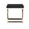 300620266a4423e67ac12.jpeg Sovi 20 Inch Ottoman Stool, Black Faux Leather, Stainless Steel Frame, Gold