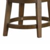300620266a442adf3fb5b.jpeg Bara 20 Inch Swivel Dining Stool, Round Faux Leather, Brown, Set of 2