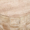 300620266a442b9f363e6.jpeg 20 Inch Side End Table, Round Drum Shape with 3D Textured Design, Distressed White Finish