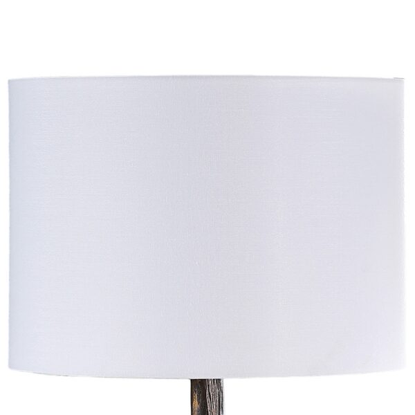 300620266a442d62ea534.jpeg 20 Inch Accent Table Lamp, Dual Roe Deer Design, White Drum Shade, Bronze