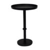300620266a442e0129413.jpeg Ara 22 Inch Side End Table, Vintage Sleek Pillar Base, Round Tray Top, Matte Black