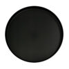 300620266a442e04edb84.jpeg Ara 22 Inch Side End Table, Vintage Sleek Pillar Base, Round Tray Top, Matte Black