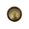 26 Inch Side End Drink Table, Turned Pedestal Metal Base, Round Top, Oxidized Brass