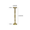 26 Inch Side End Drink Table, Turned Pedestal Metal Base, Round Top, Oxidized Brass