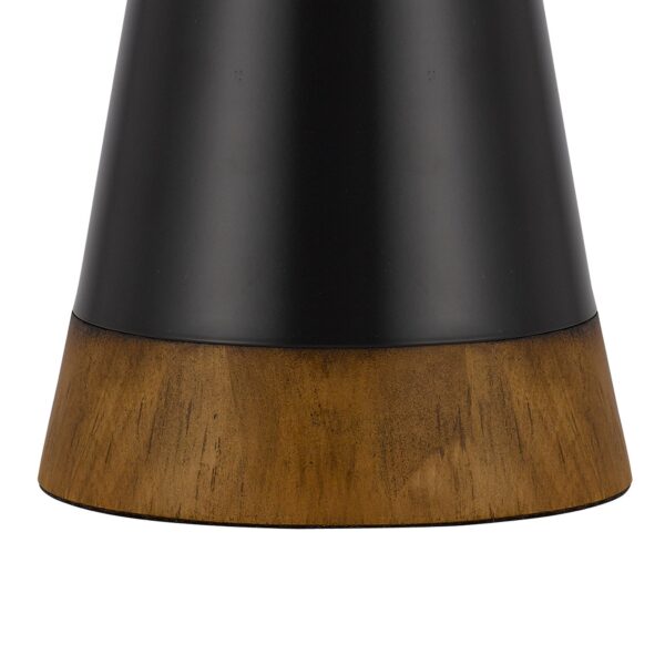 300620266a442ff77c790.jpeg 30 Inch 3 Way Table Lamp, Beige Mica Shade, Rubberwood and Black Metal Body